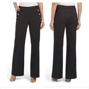 Rachel & Zoe bootleg sailor pantss with brass like buttons and pockets 14